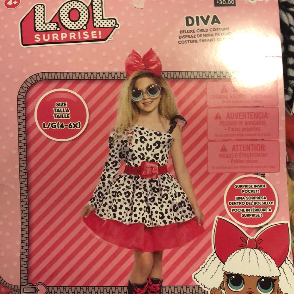 Lol surprise costume, girl size 4-6x